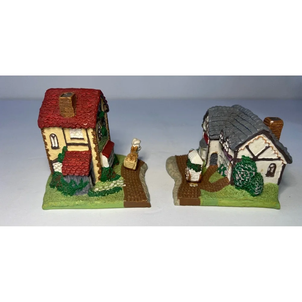 Vintage 1994 Avon Fine Collectibles Miniature Village Bakery Tailor Set
